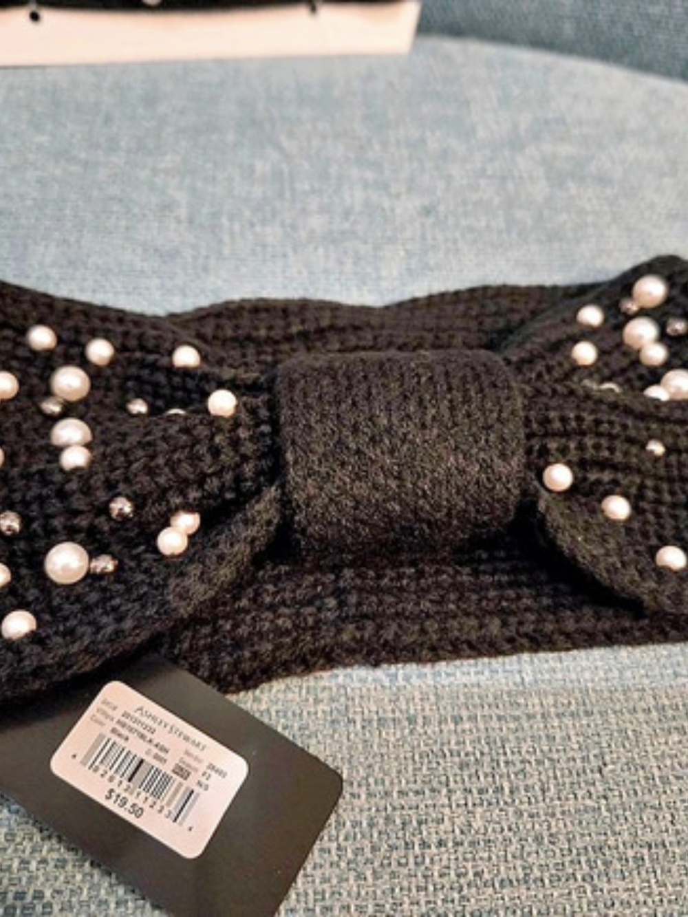 Black Pearl Embellished Headband And Scarf Tie NWT (2 Total)